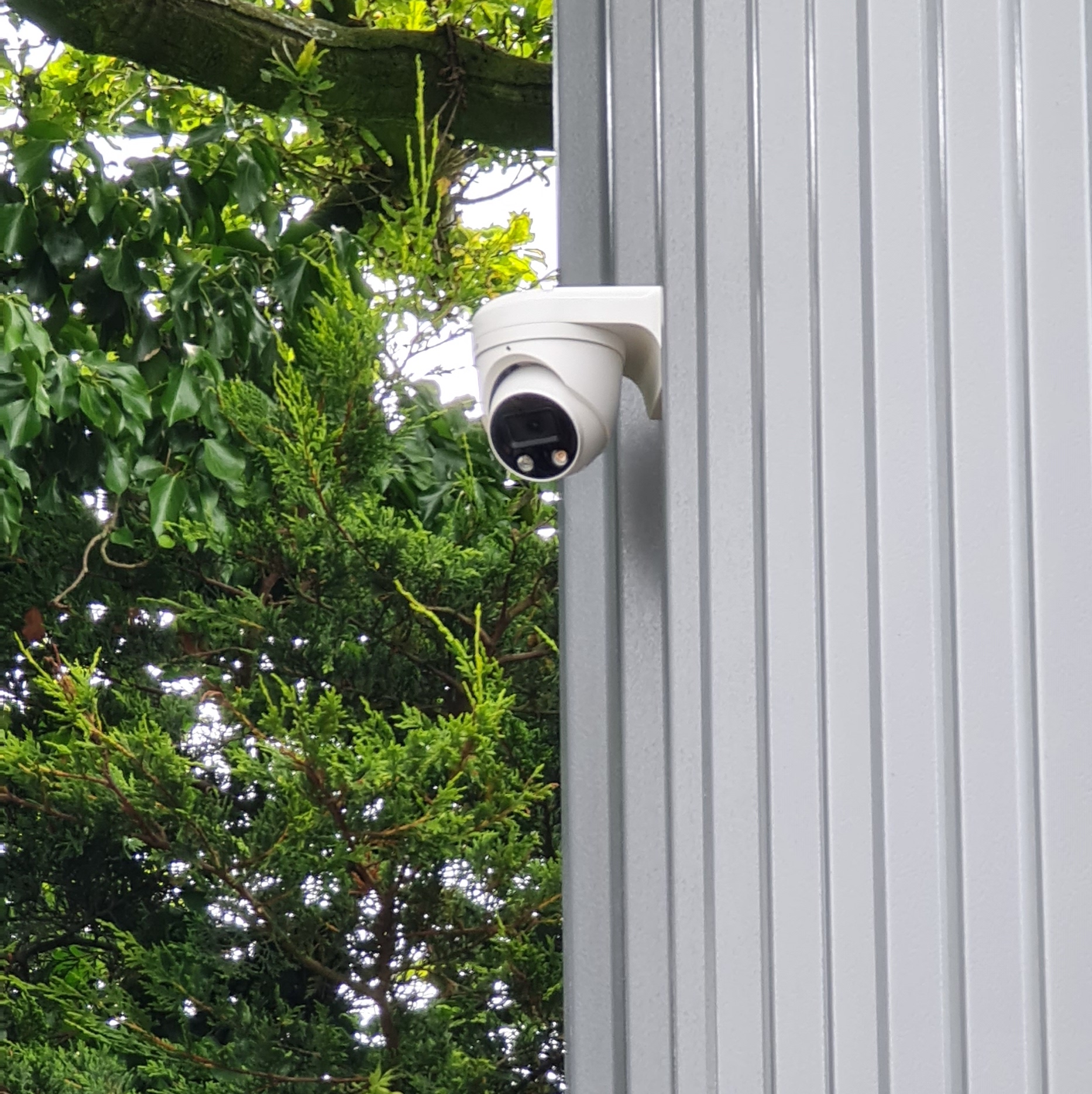 CCTV camera on a wall
