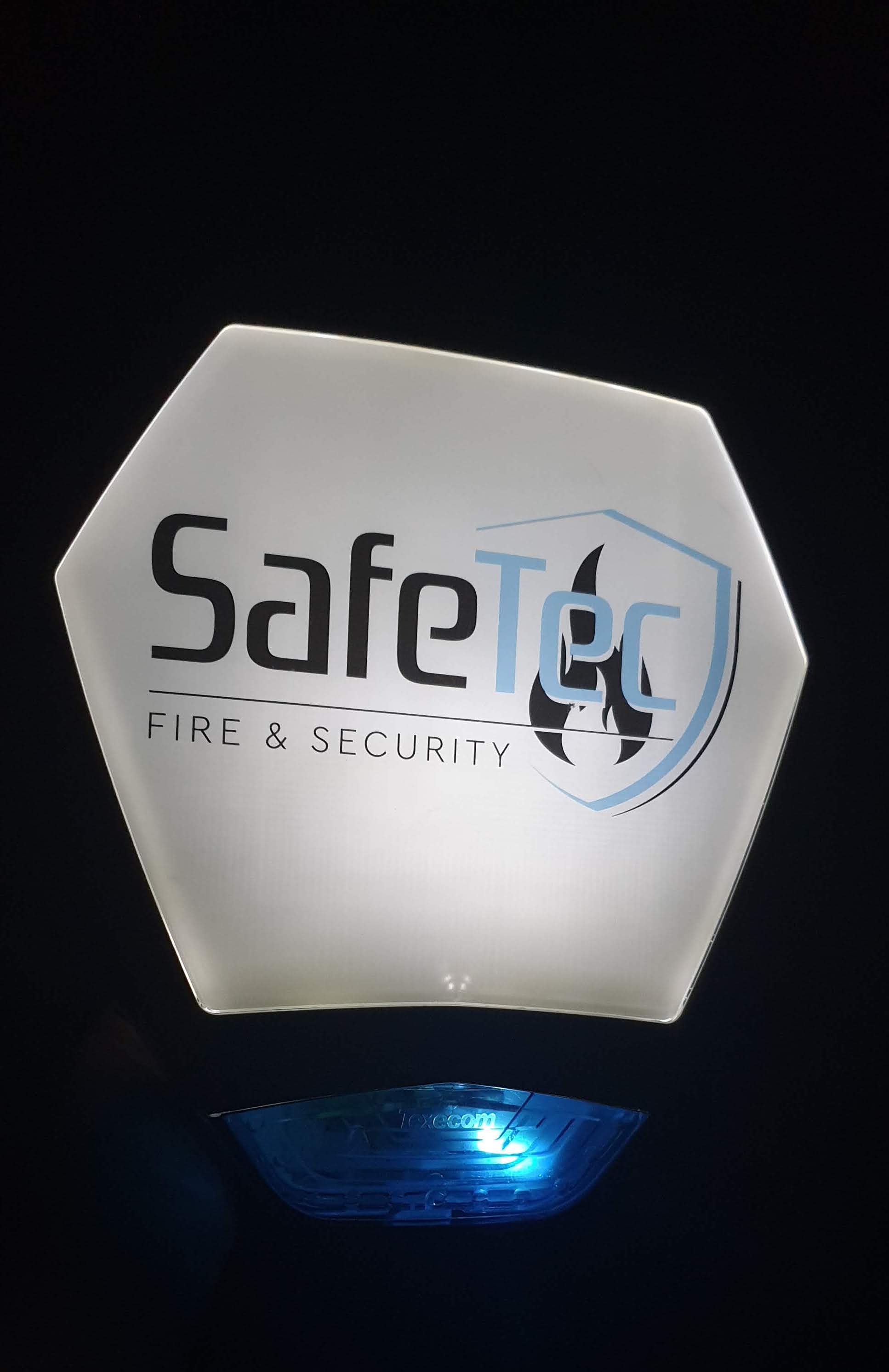 Intruder alarm on a wall